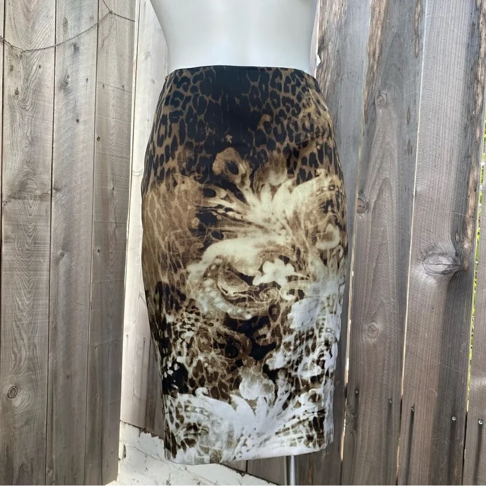 ELIE TAHARI Women's Soft Silk Lined Bennet Skirt Back Zip Size 2